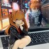 NEW Eva Asuka Langley Soryu School Uniform Action Figure Gospel Warrior Collectible Ornament Beautiful Girl Squat Posture Toys