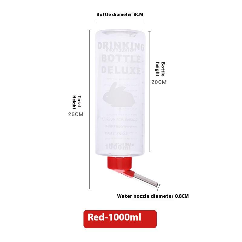 Pets Rabbit 1000Ml Large Water Bottle Pet Totoro Guinea Pig Water Pet Dispenser Cage Hangable Water Bottle Bowl Pet Supplies