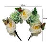 Bohemian Style Hairband Artificial Flowers Headdress Trend Hair Hoop  Women