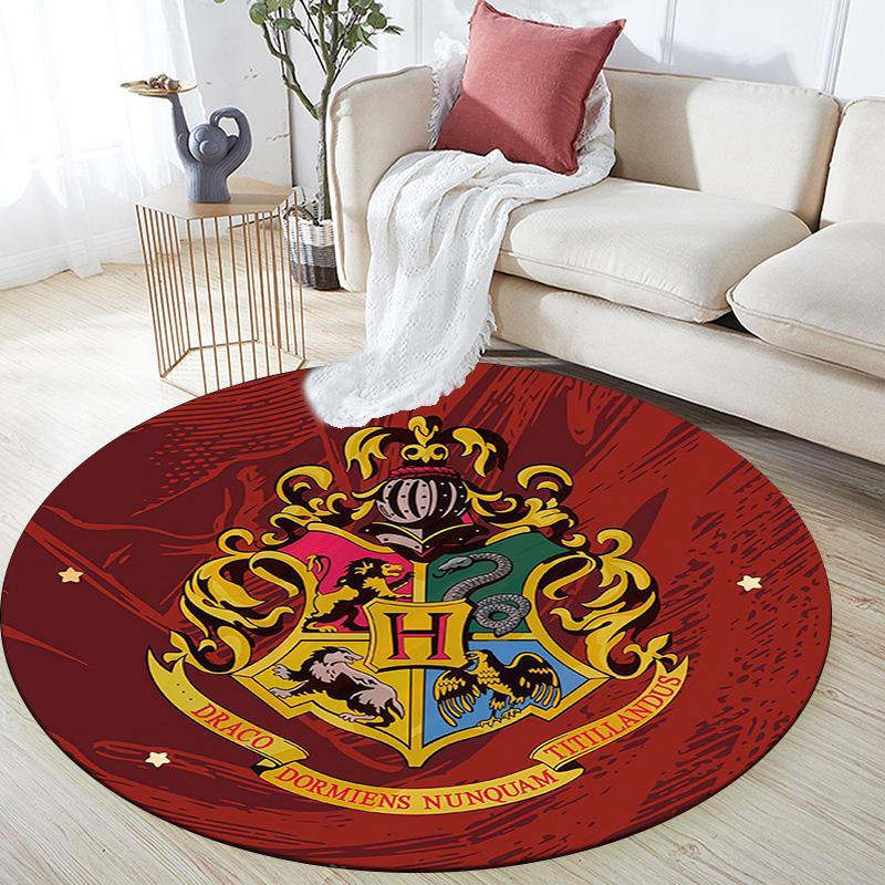 Harry Potter2 Round Area Rug,Carpet Rug for Living Room Bedroom Sofa Playroom Decor,Non-slip Floor Mat