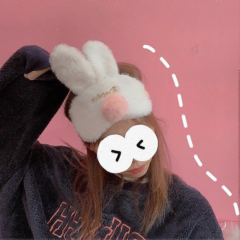 Shading Eyepatch Comfortable Plush Sleeping Mask 2Pcs with Rabbit Ears