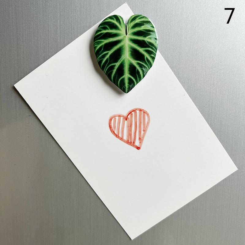 Fridge Magnet Stickers Simulate Leaves Shape Message Memo Paper Fixed For Home Office Work Education Supplies