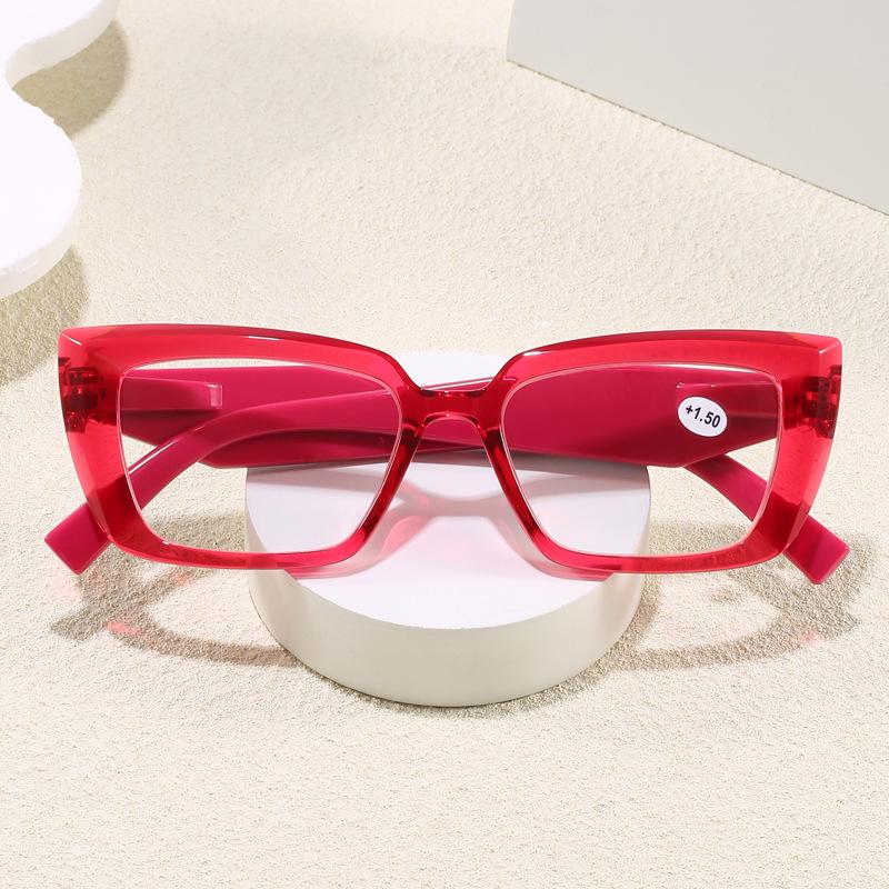 New Cat-eye Square Frame Reading Glasses for Middle-aged & Elderly - Fashionable High-Definition Design