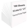 100 Sheets Thermal Printer Paper, 8.5''×11'' US Letter Size, Advanced Printing Paper, Thermal Paper Compatible with Brother Letter Portable Printer,