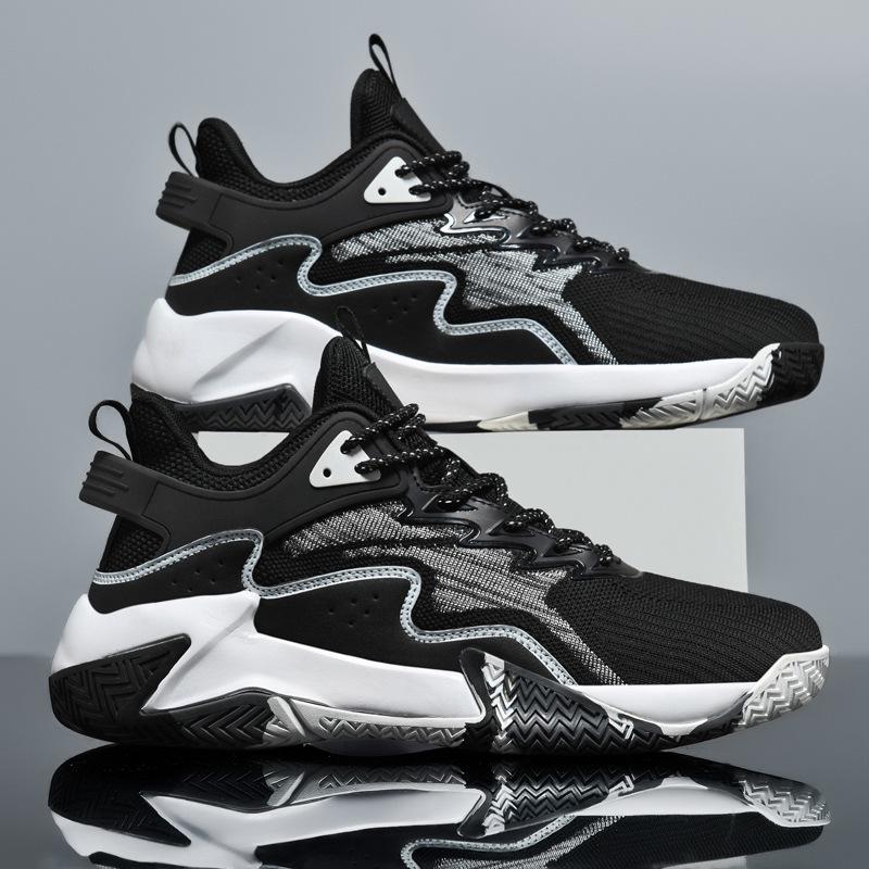 Chaussures de Basketball Respirantes Flyknit pour Hommes, Grandes Tailles 47-48, Chaussures de Sport et de Running