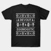 Ugly Christmas Sweater Devout Eggnostic Eggnog Made In Australia T-Shirt