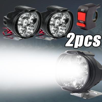 2PCS Motorcycle LED Headlights Universal Moto Spotlight LED Motorcycle Headlight Auxiliary 12V 24V Car Lamp