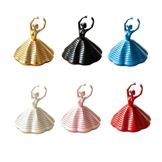 3D Printed Spinning Ballerina Fidget Toy Ballet Dancer Spinner Spiral Sensory Toy for Stress Relief Home Office Desktop Decoration