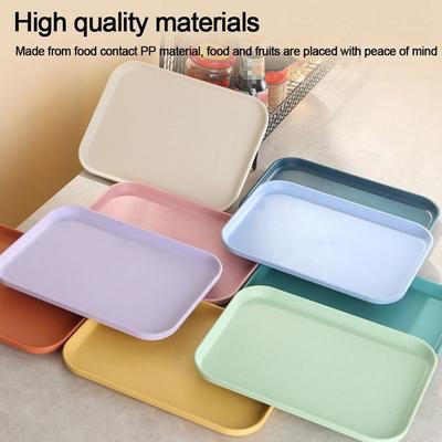 Nordic PP Pallet Plastic Tray Food Bread Pan Rectangular Storage Household Kitchen Supplies Hotel Service Dessert Pallet