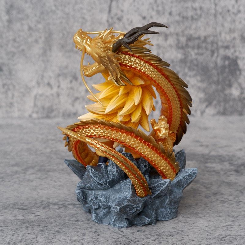 Dragon Ball Super Saiyan 3 Goku Golden Dragon Figure Ornament