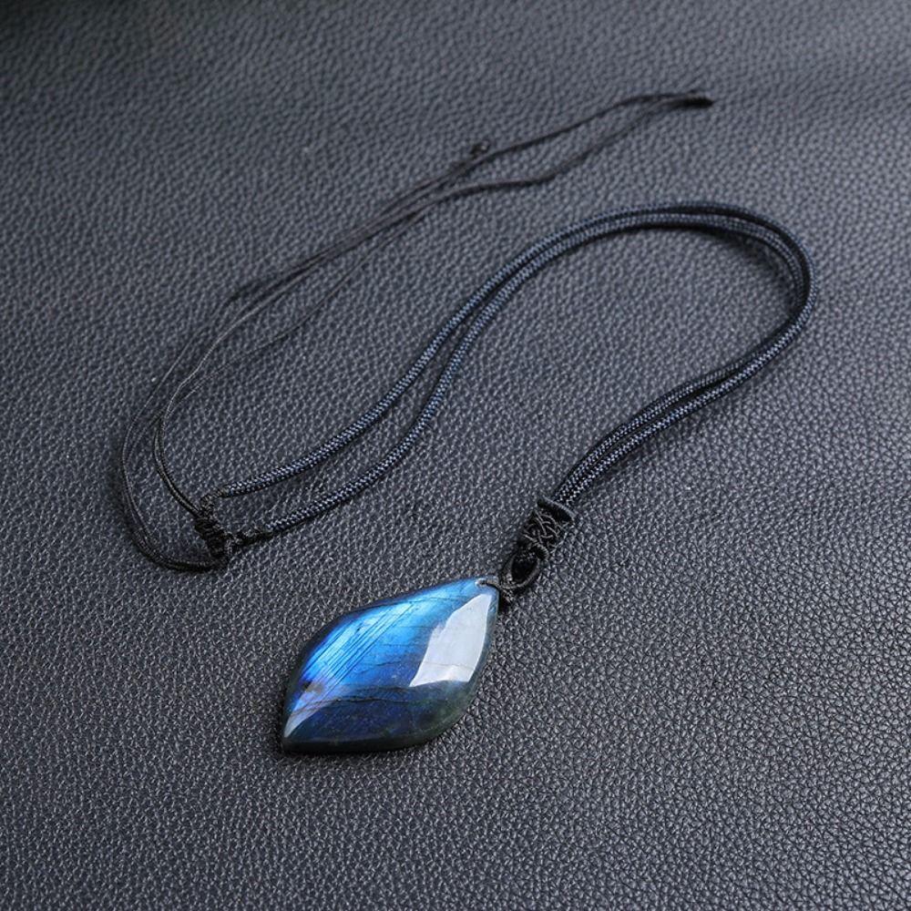 Geometric Shape Natural Labradorite Stone Craft Natural Training Stone  Travel Gift