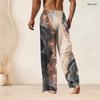 Men S Plus Size Drawstring Waist Printed Straight Leg Long Pants With Pockets