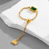 Liebe Schmetterling Geometrisches Design Anhänger Armband Damen Titanstahl Kein Verblassen Schmuck Valentinstag Geburtstagsgeschenk