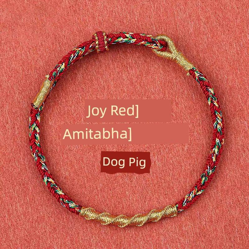 

Гора Путо 2025 год Змеи Год рождения Тайский браслет Красная веревка Зодиак Дракон Змея Кролик Овца Бык Собака Рассеивающая беды Носимый ремешок Мужчины и женщины [Zodiac Dog/Amitabha] Adjustable