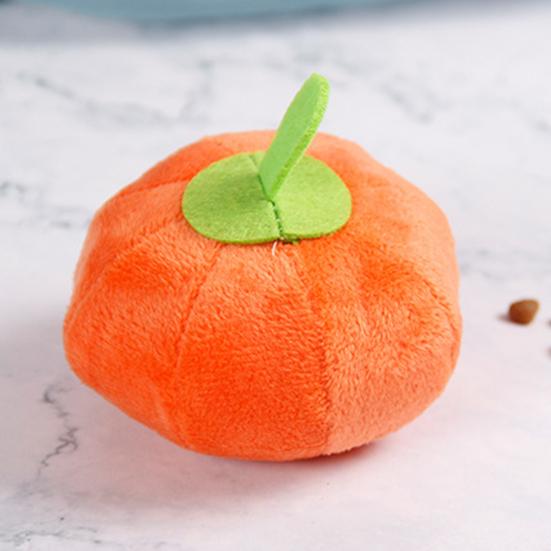 Yousheng Dog Plush Toy Decorative Relieve Boredom Orange Sounding Pumpkin Mini Stuffed Doll for Home