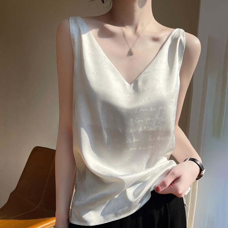 Γυναικείο καλοκαιρινό τοπ από μεταξωτό μετάξι μουριάς, αναπνεύσιμο δροσερό τοπ από 50% μετάξι, λεπτό τοπ με 50% πολυεστερικές ίνες