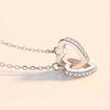 Double Love Necklace Female Simple Heart To Heart Matching Pendant Student Mori Collar Chain Neck Neck Chain