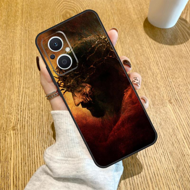 God Jesus Funda For OPPO Reno 10 11 12 13 14 Pro 14F 13F 12F 11F 7 8 Lite OPPO Find X5 X8 X9 Pro Case
