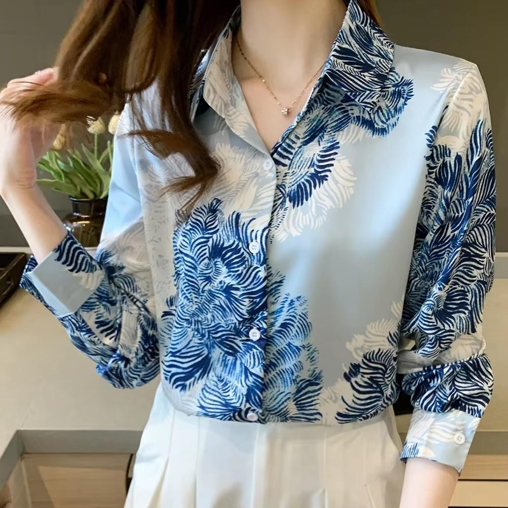 Herbst Winter Kontrastfarbige Hemden Damen 2025 Lässige Langarm Einreiher Bluse Elegante Büro Dame Kleidung