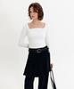 Lugkaeseuteu Dana Square Neck Slim Knit Top / Dana Square Neck Slim Knit Top_2Colors