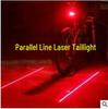 5-LED Laser Tail Light for Mountain Bike - Cycling Safety Accessory (No Packaging/Battery)