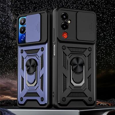Custodia protettiva per telefono con lente scorrevole per Infinix Tecno Pova 4 3 2 Neo Custodia con supporto per anello per InfinixHot 12 20 4G Custodie con anello per armatura antiurto