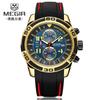 Watch Men'S, Multifunctional Chronograph Calendar Sports Chronograph Men'S Watch Silicone Quartz Watch 2045