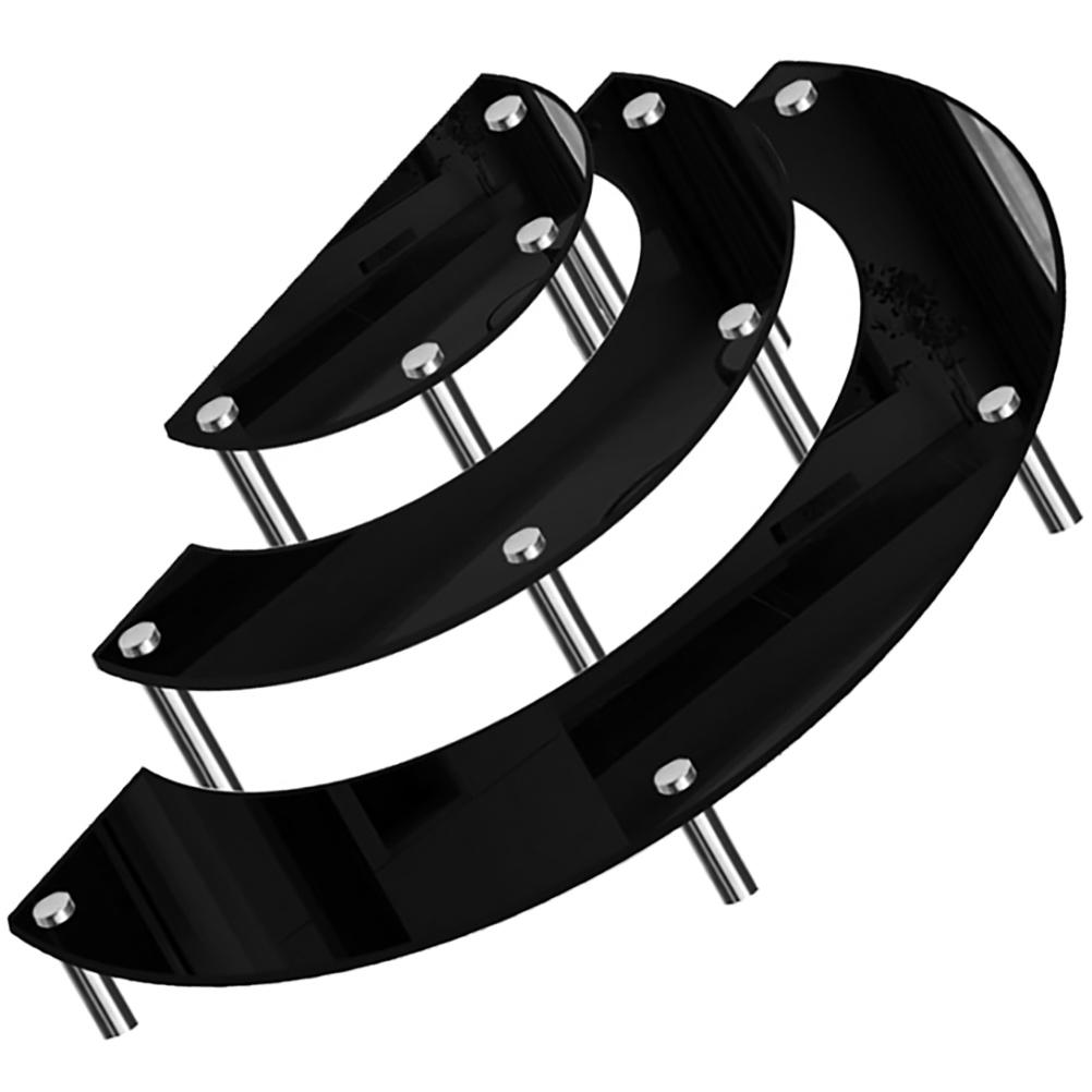 Black Acrylic Cake Display Stand Set with 3mm Thickness 5cm 7cm 10cm Ad Cake Board Nails Wedding Party Table Decoration