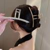 13.5cm Oversized Metal Hair Claws Women Fashion Large Shark Hair Clip Crab Barrettes Fashion Hairpins Headwear For Girl Hair Accessories