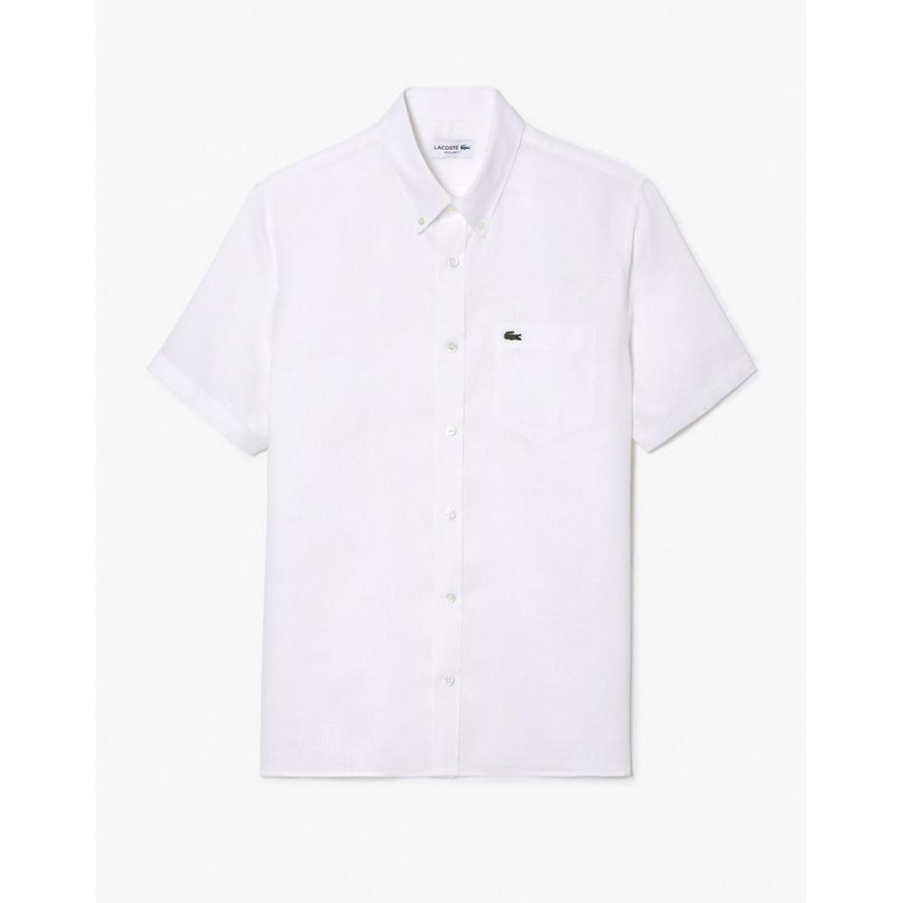 

Lacoste Мужская льняная рубашка с коротким рукавом Ch5699 54g 001 038