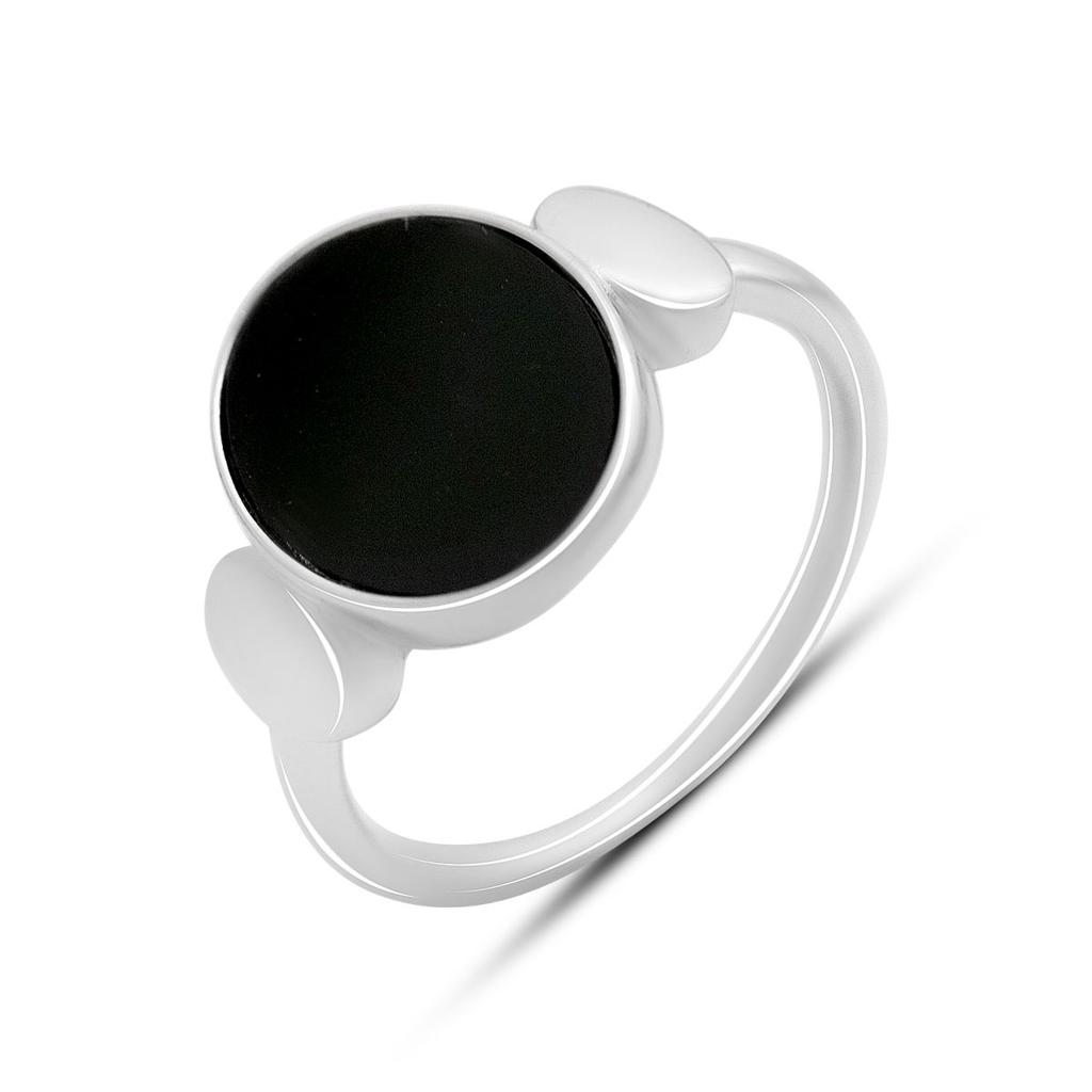 Silver Earrings with Natural Onyx (60002120)