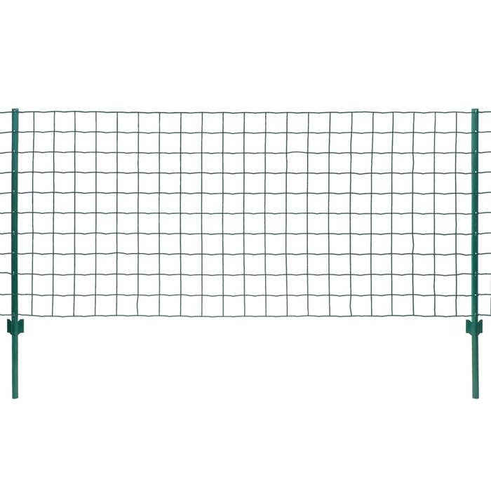 VidaXL Euro Fence Set 20x1 M Steel Green Mesh Fencing Garden 142811