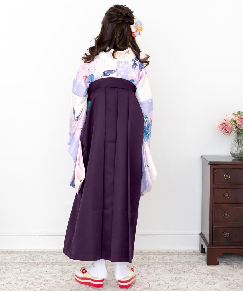 Hakama Graduation Elementary School Graduation Ceremony Elementary School Hakama Hakama Gorgeous Junior String Bottom Shion Lily [KYOETSU] Set,