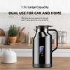 1500mlCar Electric Heater Kettle 12V24V Fast Boiling Water Display Touch Screen Temperature Control Thermal Mug Travel Essential