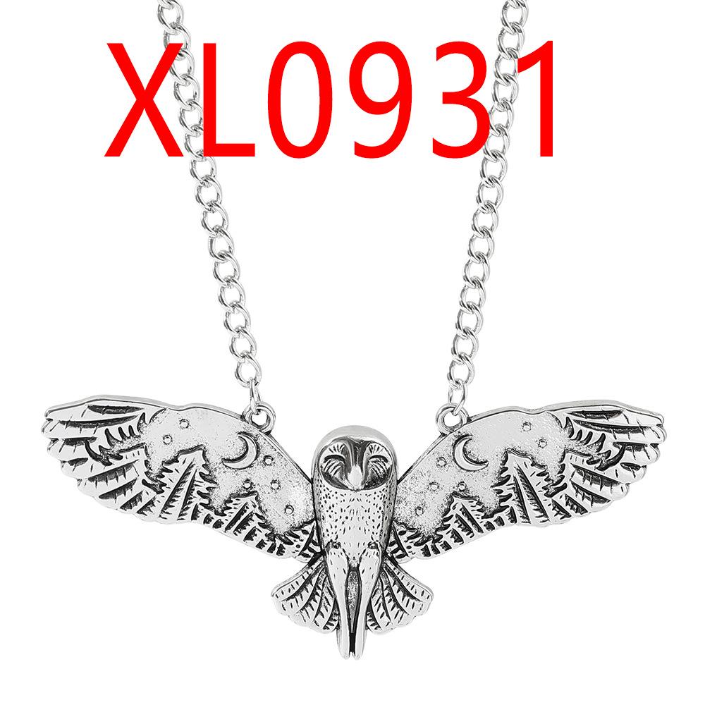 Saturn Wings Heart Devil Owl Pendant Necklace - Unique Retro Jewelry