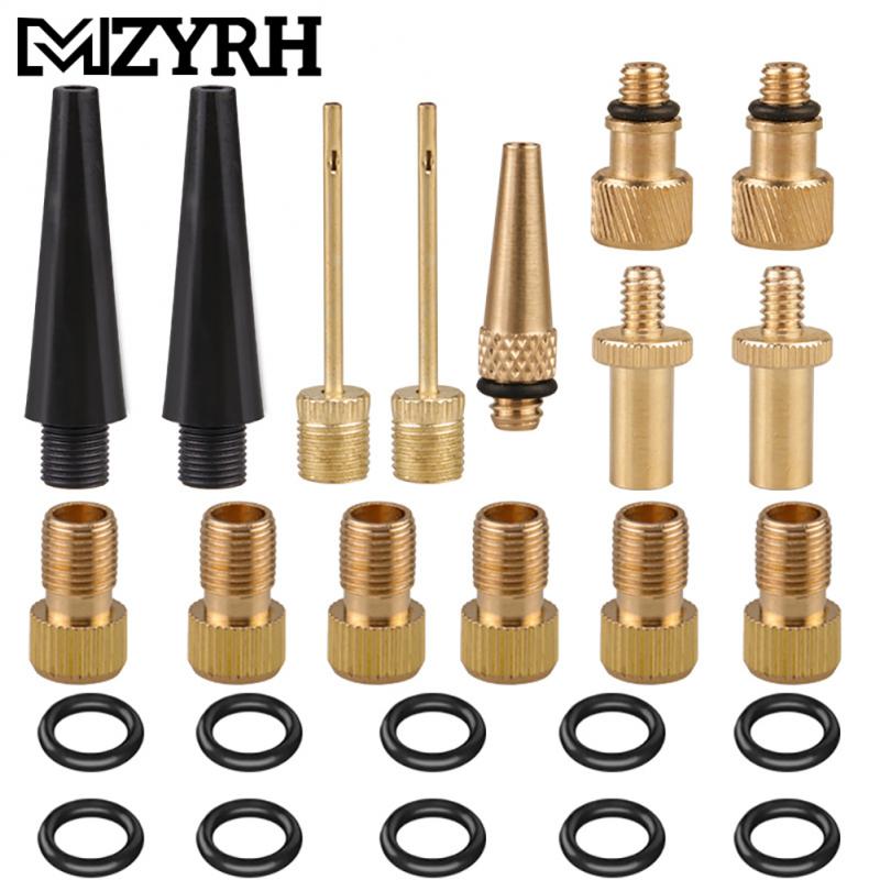 Presta Valve Adapter Bike Tire Valve Adapters DV AV SV Tire Inflator Adapters Set Ball Pump Needle Inflation Devices Accessories