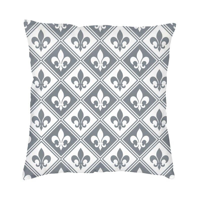 

Fleur De Lis Pastel Gold Cushion Covers xcm Soft FleurDeLys Lily Flower Throw Pillow Case Sofa Car Pillowcase Decoration 30cmx30cm