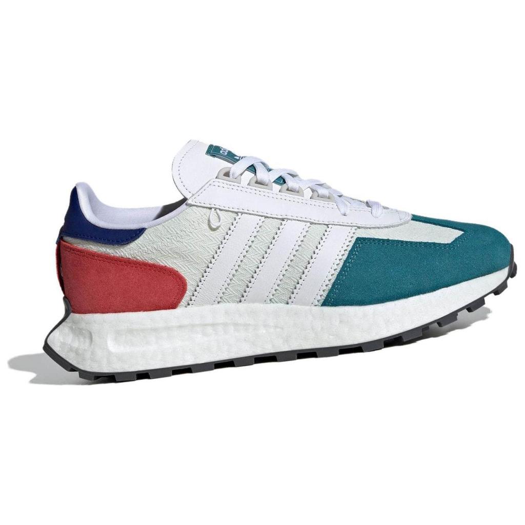 adidas Originals Retropy E5 Boost Leather Retro Versatile Non-Slip Low-Top Lifestyle Casual Shoes Unisex Sneaker Beige Blue Red ID6262