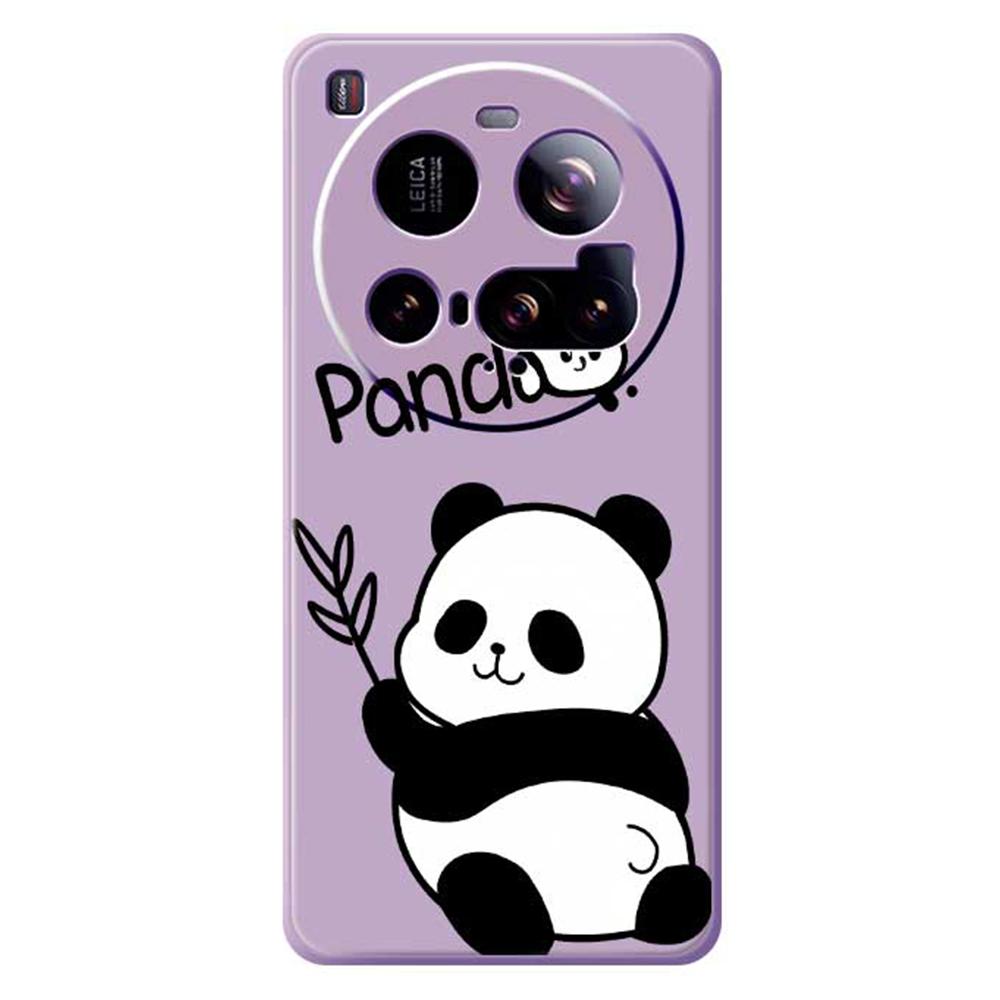 For Xiaomi 15 Ultra Case Panda Pattern Printing Straight Edge TPU Phone Back Cover