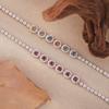 Bracciale Zaffiro Colore Rubino Naturale da Donna Argento S925 Colore Gioielli Tesoro