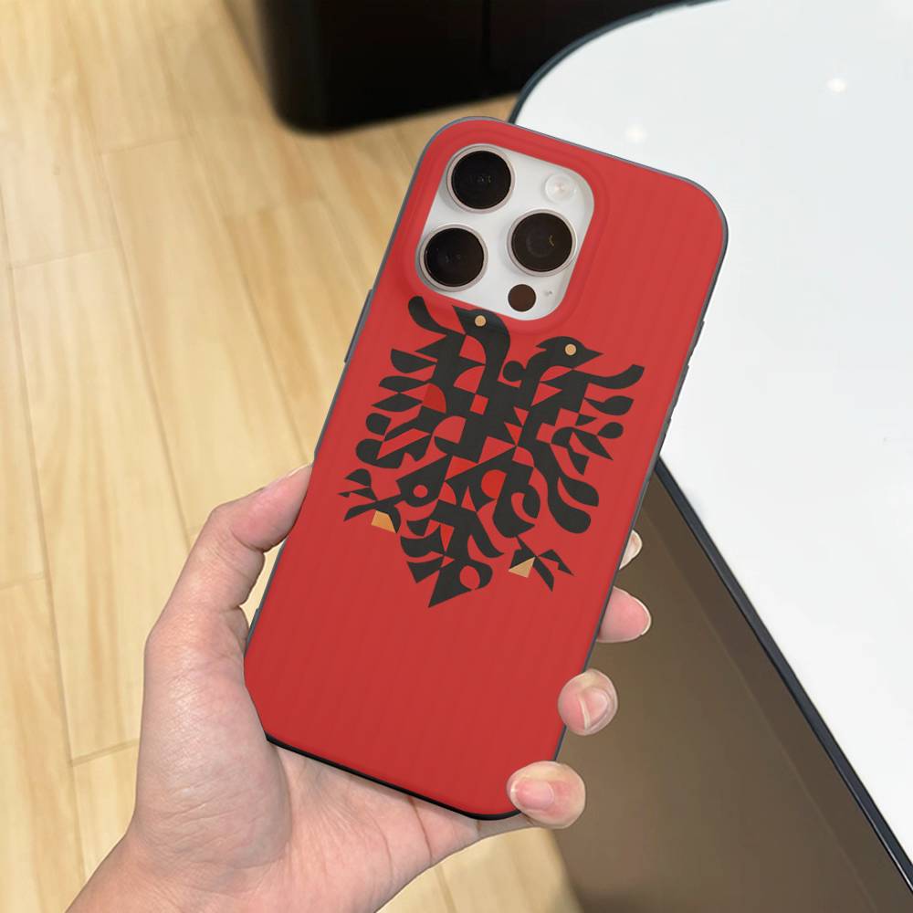 

Albania Albanians Flag Phone Case For IPhone 16 15 17 Pro 11 12 13 14 Pro Max Plus Soft Ripple Silicone Cover Shell iPhone 14 plus