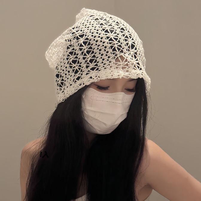 

Универсальная шляпа Baotou Pile Hollow Summer Breathable Hat Cold Hat one size белый