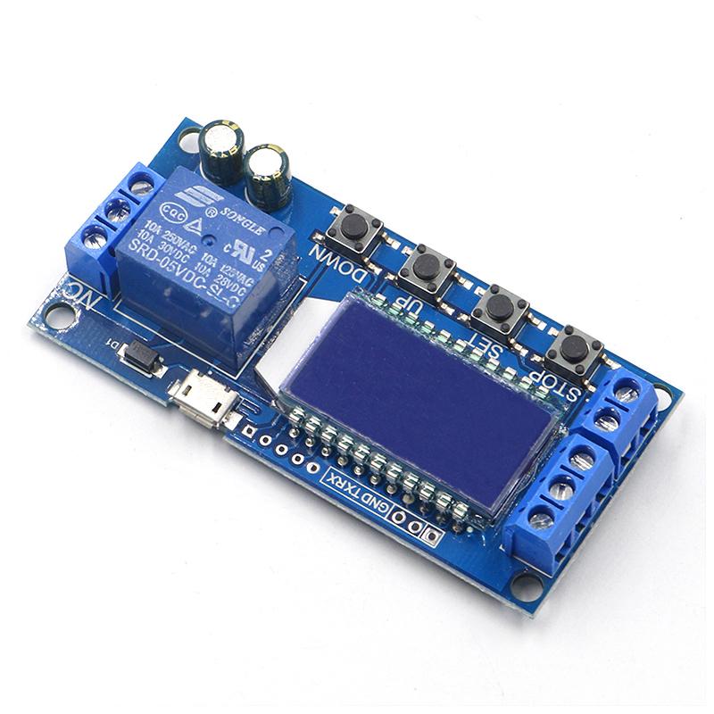 

6-30V Micro USB Цифровой ЖК-дисплей Время Задержка Релейный модуль Управления Таймер Переключатель Триггер Цикл Модуль XY-LJ02