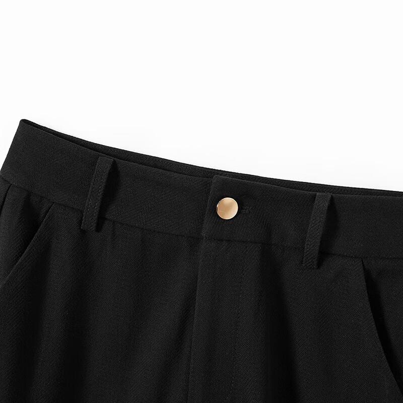 Women's Wool Blend Lyocell Straight-Leg Trousers