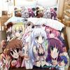 3D Print The Little Busters Anime Bedding Set 3D Printed Suitable For Bedroom Duvet Cover Set With Pillowcases Kids Home Textile