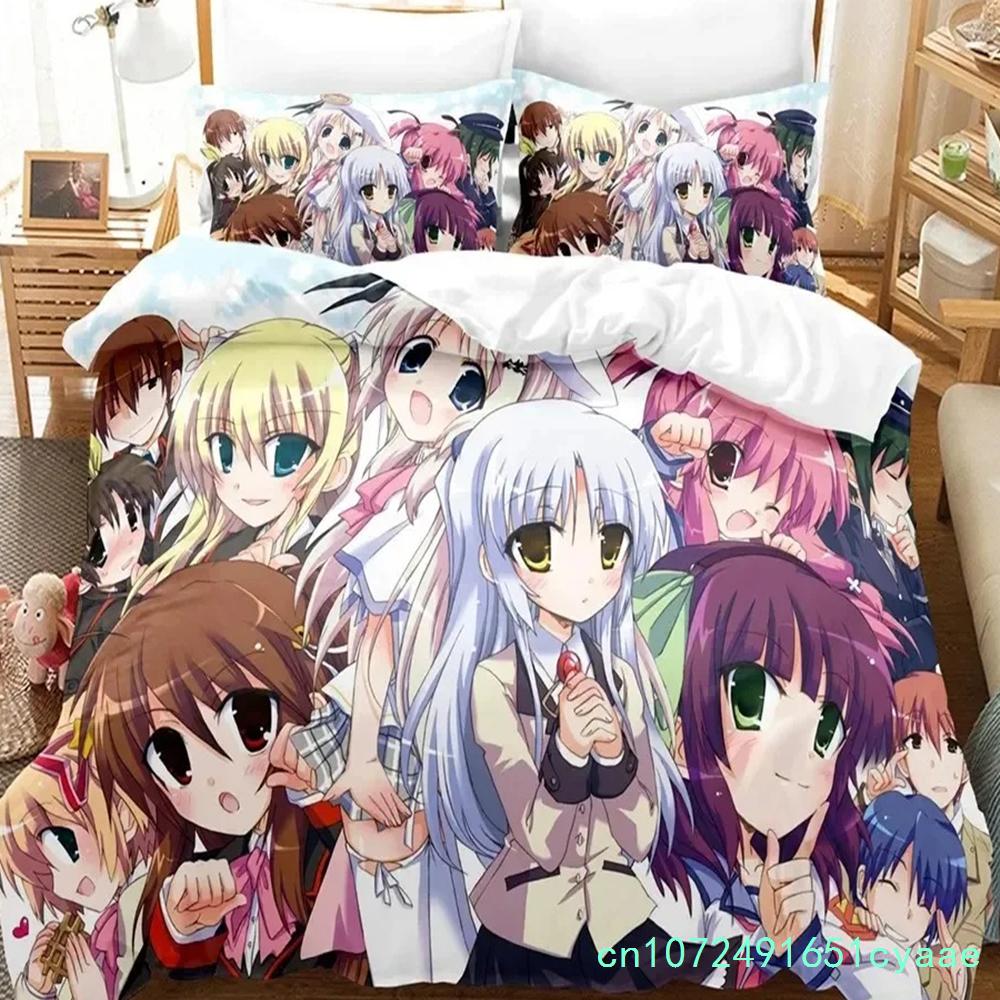 3D Print The Little Busters Anime Bedding Set 3D Printed Suitable For Bedroom Duvet Cover Set With Pillowcases Kids Home Textile