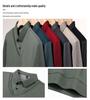 Winter Sale: Men's Fleece-Lined Two-in-One T-Shirt with Shirt Collar – Thick, Warm Base Layer
