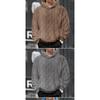 Mens American Casual Loose Fleece Lined Jacquard Hooded Pullover Sweatshirt