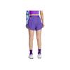 Saucony Letter Jacquard Running Training Elastic Sports Shorts Women shorts Ocean-Purple SC1230231A-PP05