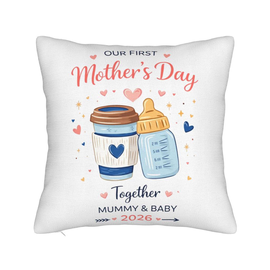 Our First Mothers Day Together Pillow Case Soft Pillow Cover For Living Room Bed Chair Morden Pillowcases